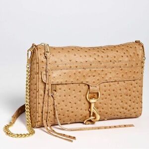 Rebecca minkoff Mac ostrich Elegant Tan Leather Women's Bag